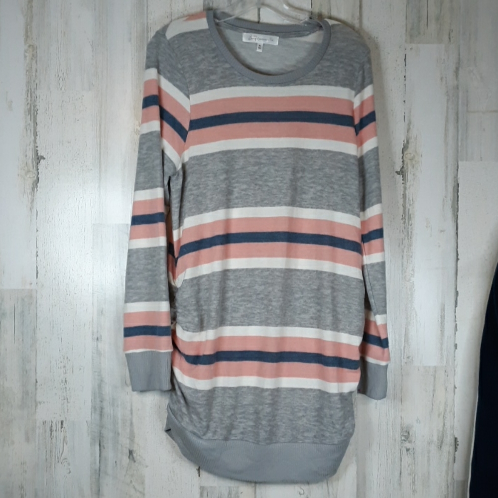 Two Beautiful Maternity Soft Striped Sweater XL